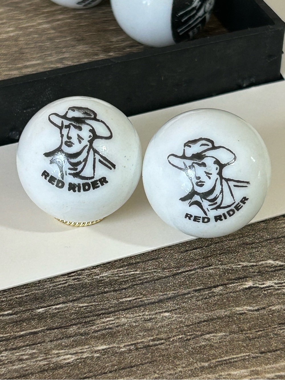 Red Rider milk glass marbles